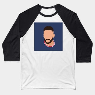 Neymar Jr Minimalistic Face Art Baseball T-Shirt